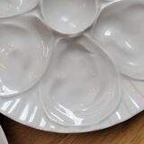 6 oyster plates in Pillivuyt porcelain