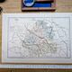 Map of Indre, printed in 1889. Authentic Vintage.
