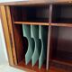 Rosewood Tambour Door Cabinet By Kai Kristiansen For Feldballes