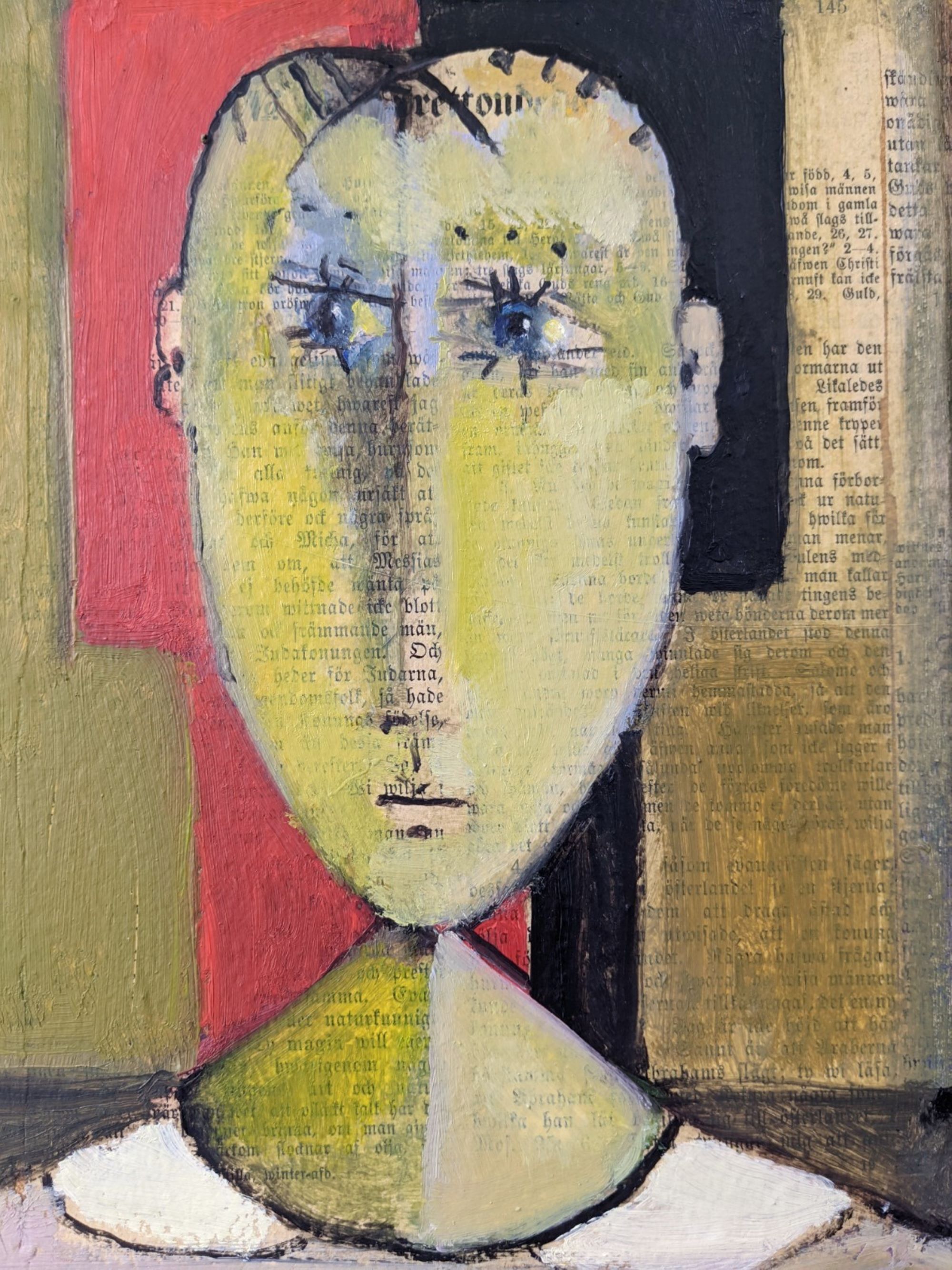 Contemporary Figurative Oil Painting "Portrait of a Boy" Framed, 2009