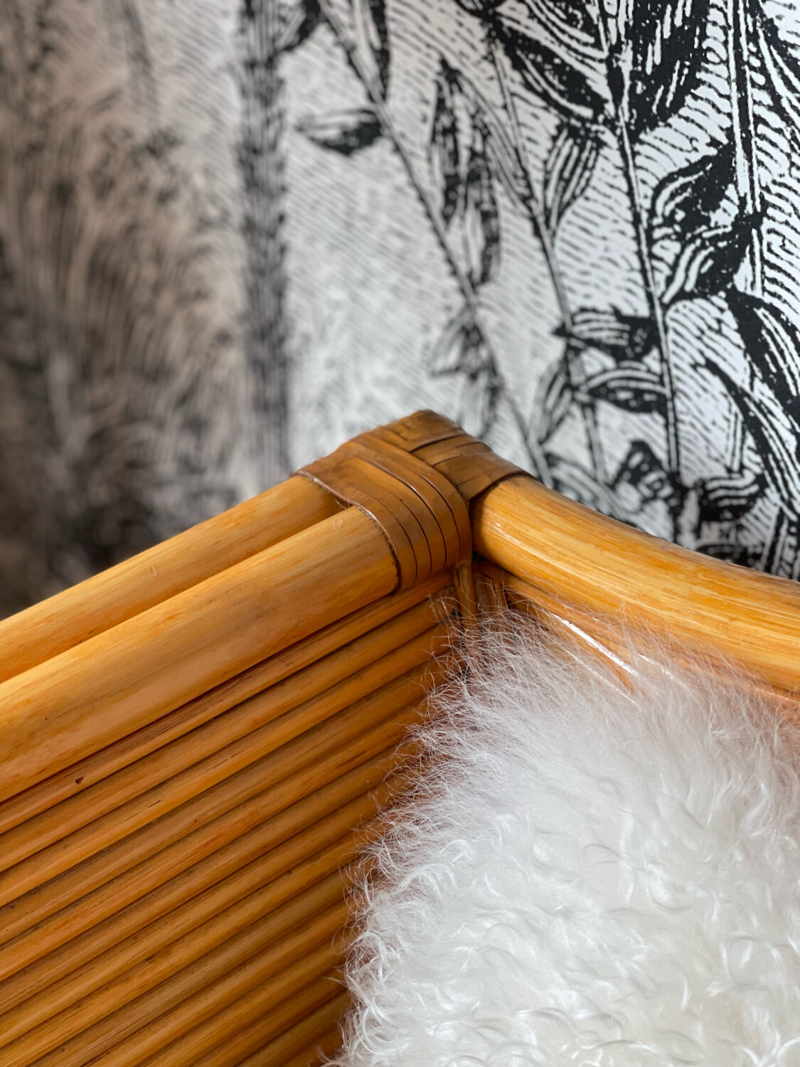 Maugrion armchair in rattan
