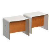 Pierre Guariche, pair of bedside tables for La Plagne, circa 1968
