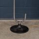 Vintage 20thc italian chrome floor lamp with opaline shade c.1970