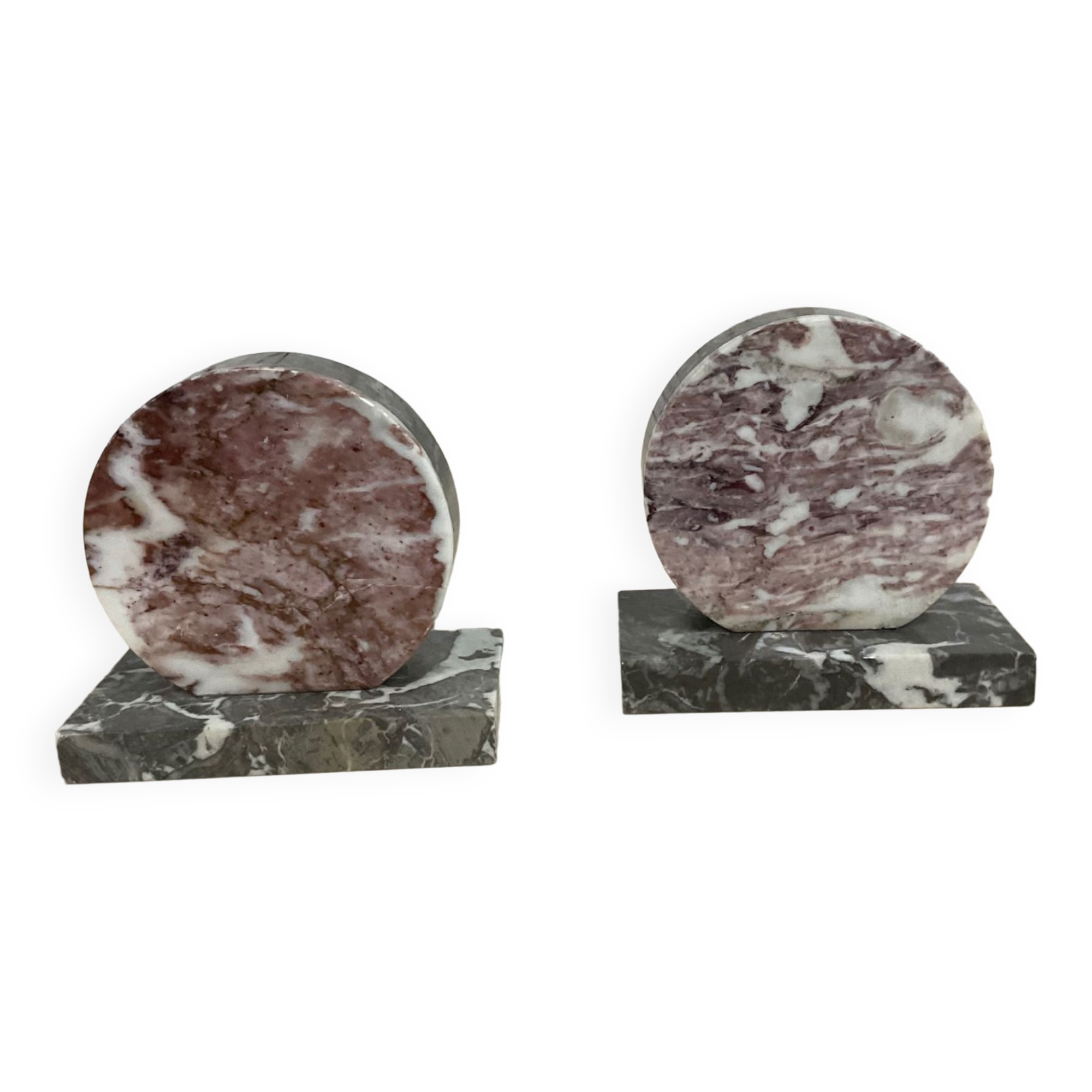 Pair of Art Deco marble bookends