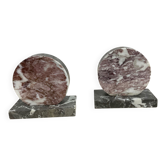 Pair of Art Deco marble bookends