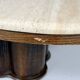 Coffee table with travertine top in cloverleaf shape, Italy, 1970s.