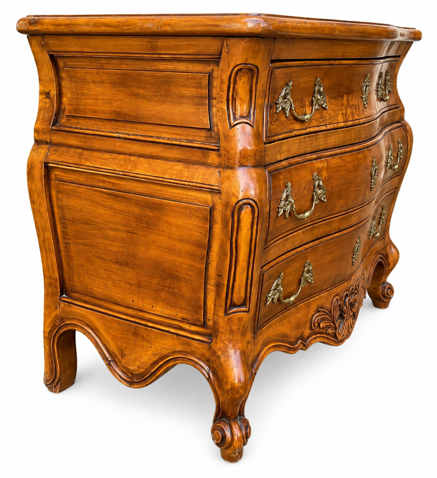 Commode tombeau galbée Louis XV