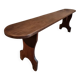 Banc en bois de cerisier français, années 1930, banc étroit en bois
