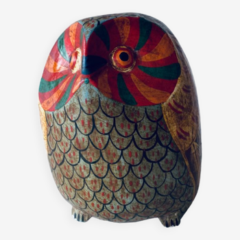 Large decorative wooden owl
