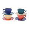 Saucers and cups 4 colors-P Italy