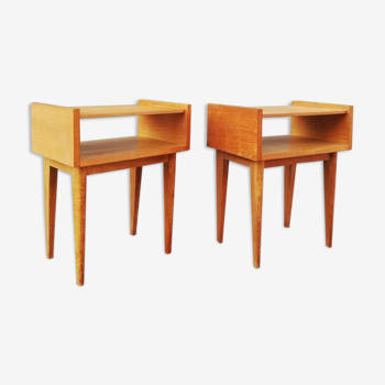 Pair of modernist bedside tables 50s