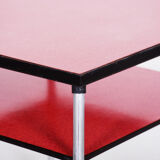 Small red Art Deco coffee table made in 1940s Czechia