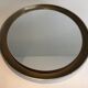 Miroir argenté en bois incurvé 66,5 x 66,5 cm