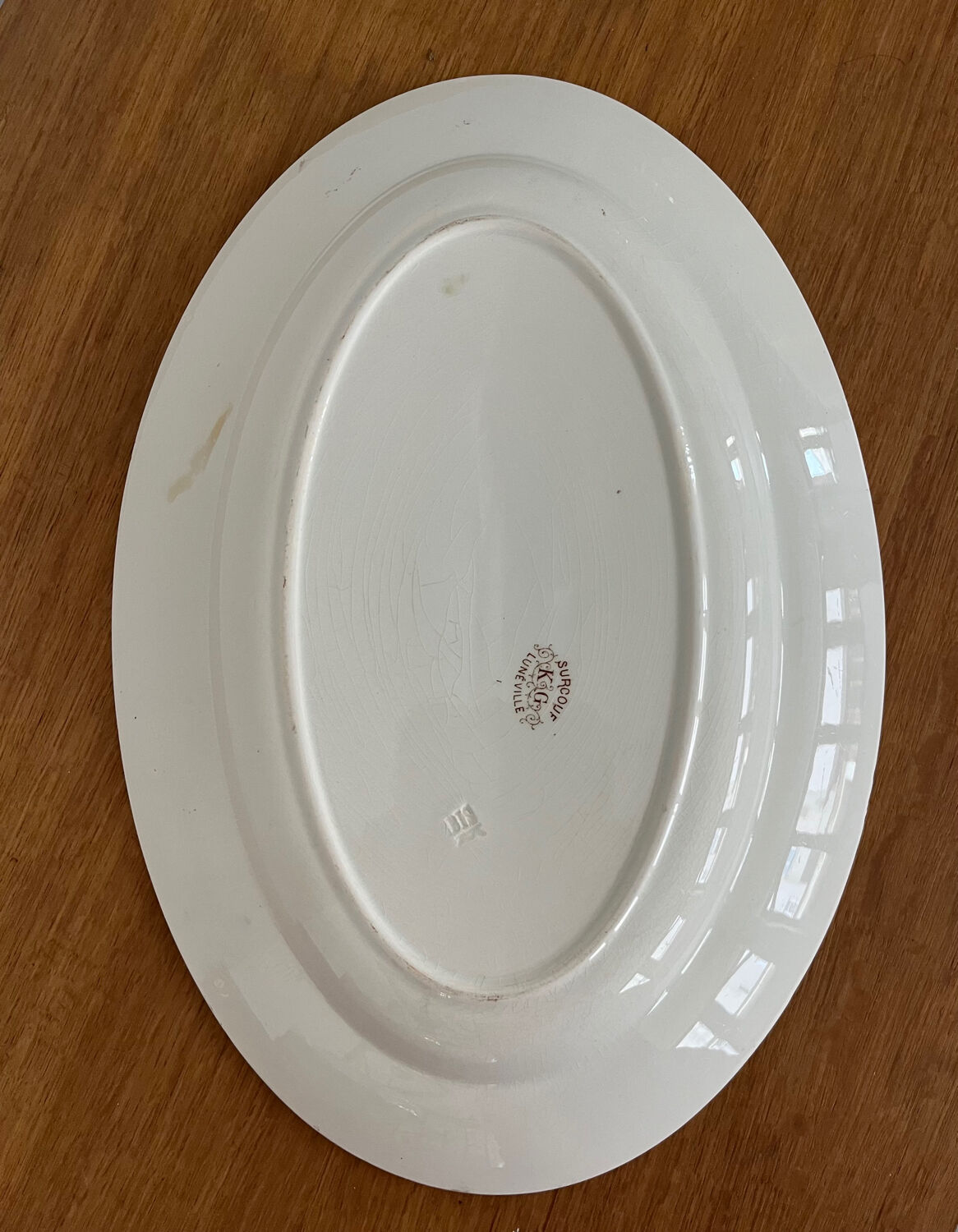 Oval plate "Surcouf" ironstone Lunéville
