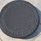 2 "Calligaris" bar stools with chrome metal and refurbished seats.