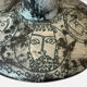 Jacques BLIN, pied de lampe à décor de visages stylisés
