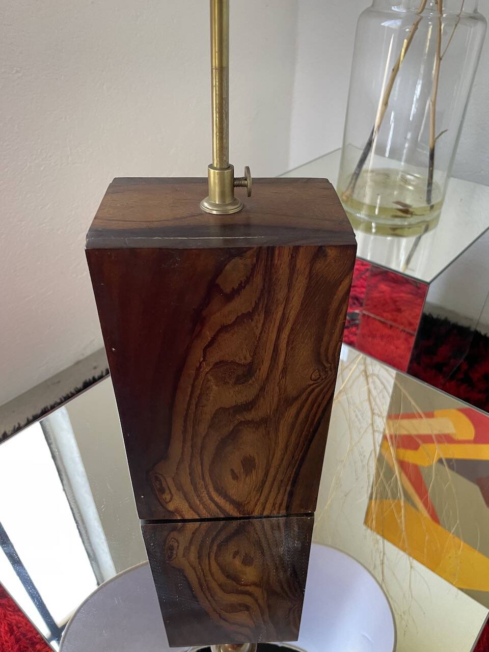 1950s wooden table lamp