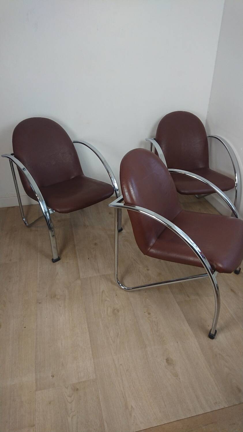 Slichaise Souvignet chrome armchair