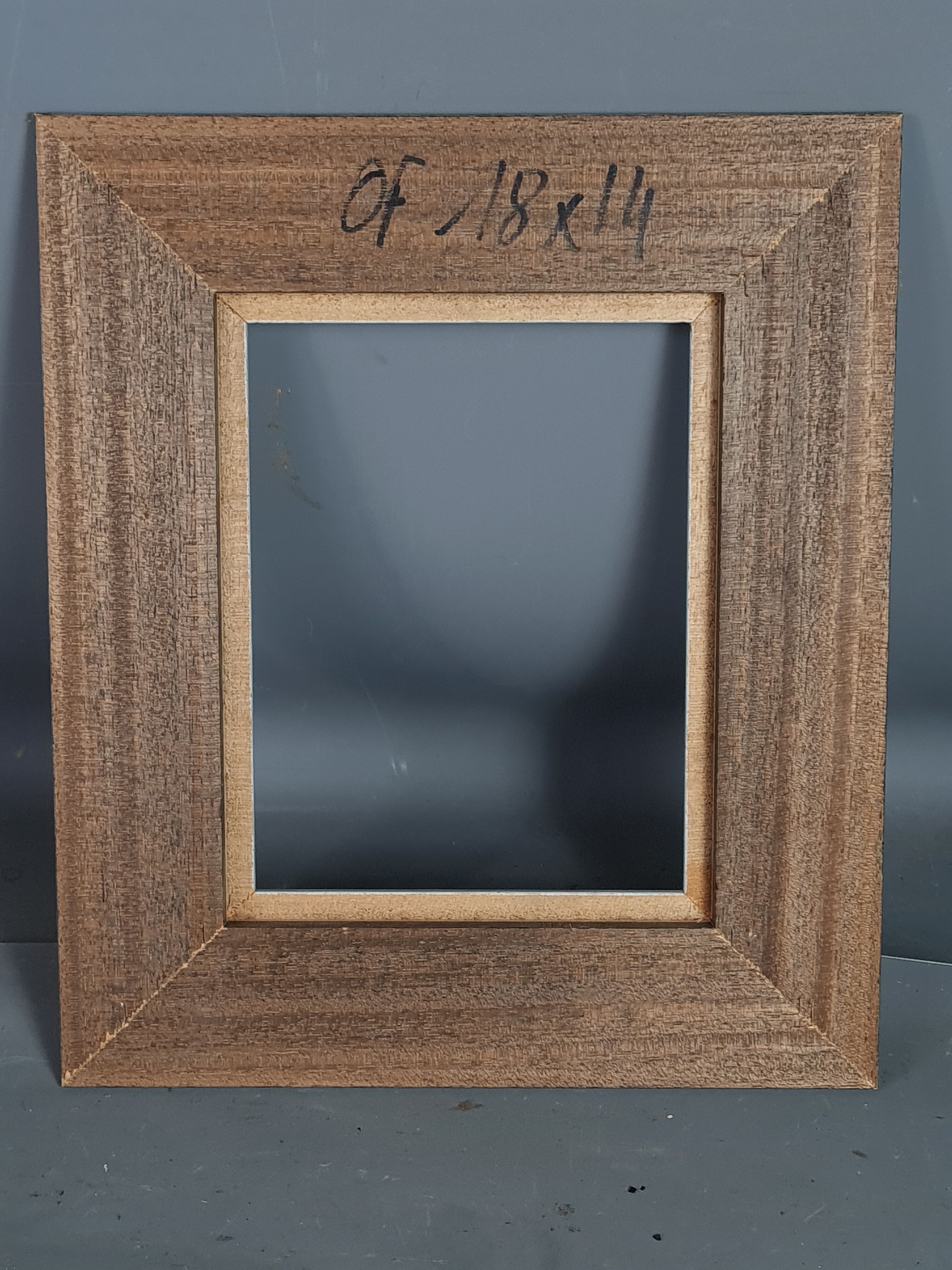 Frame wood lacquer silver 28,5x24,5 foliage 18,6x14,6 cm used