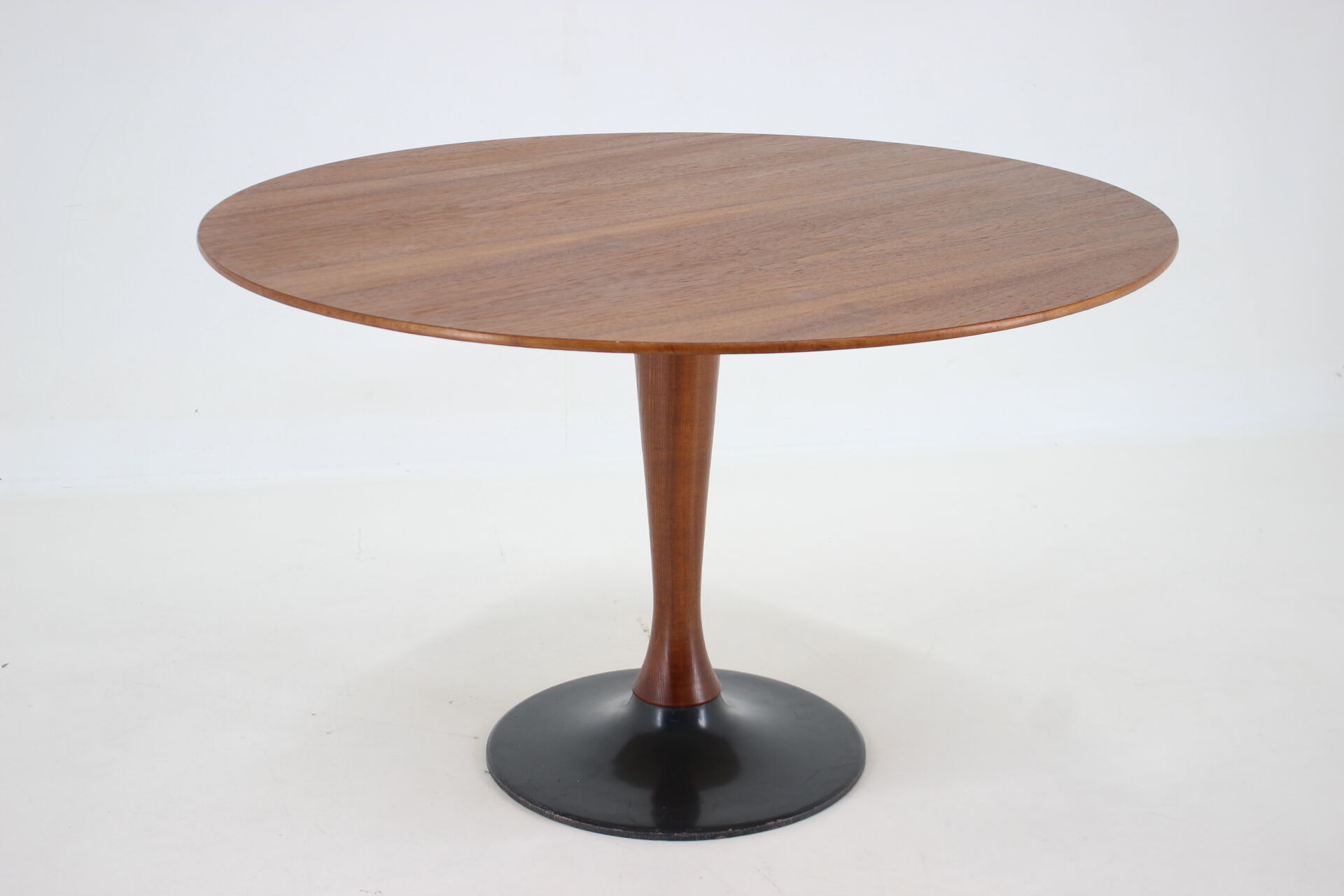 1970s Teak Round Dining Table, Czechoslovakia