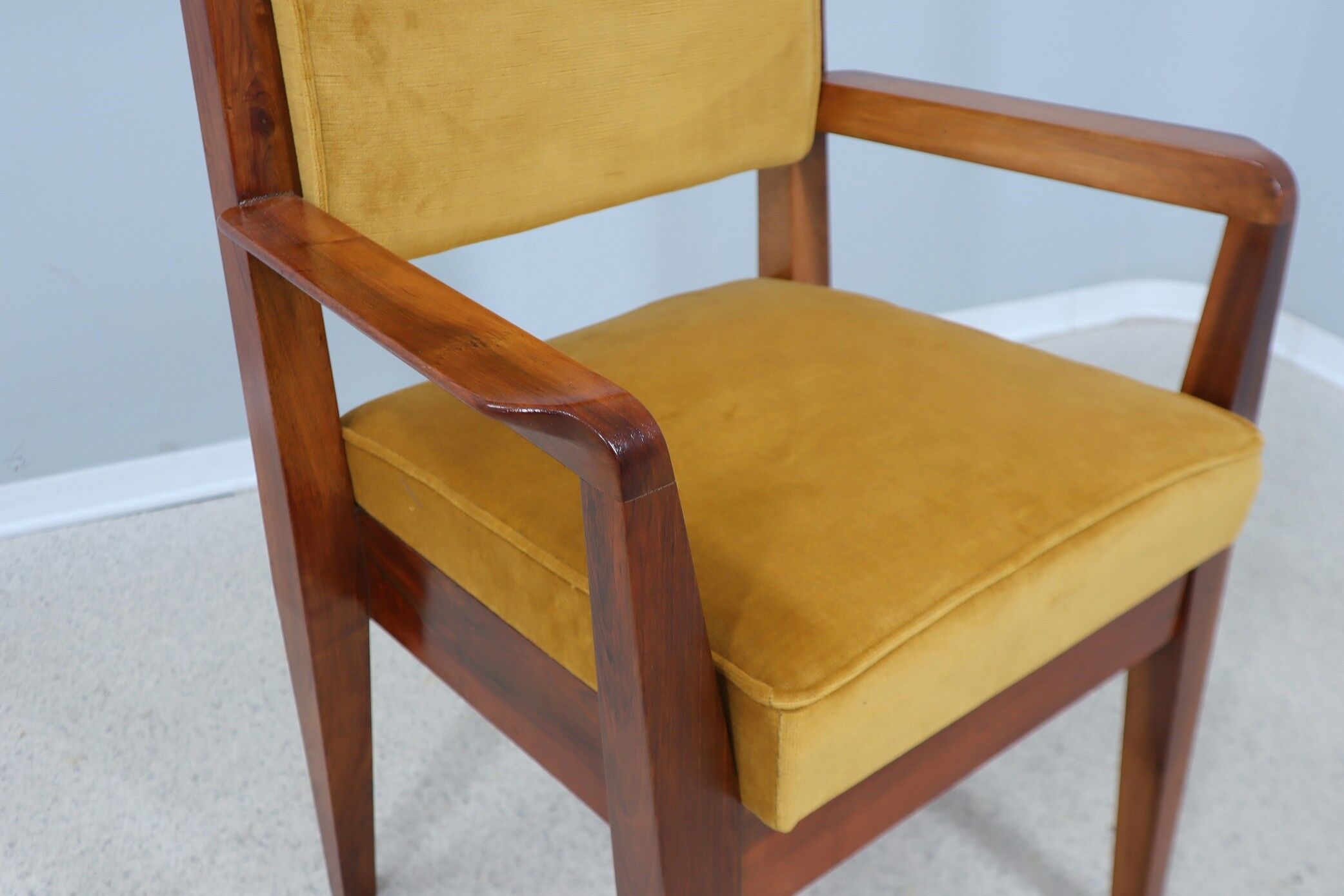 Mid century high back chair Italy 1950