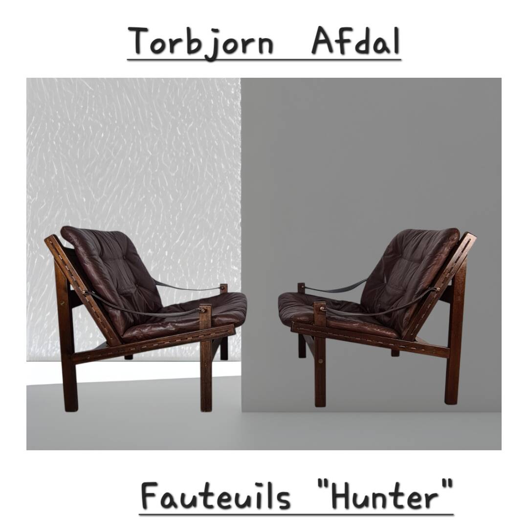 Pair of Scandinavian designer armchairs by Torbjorn Abdal, 1960s.