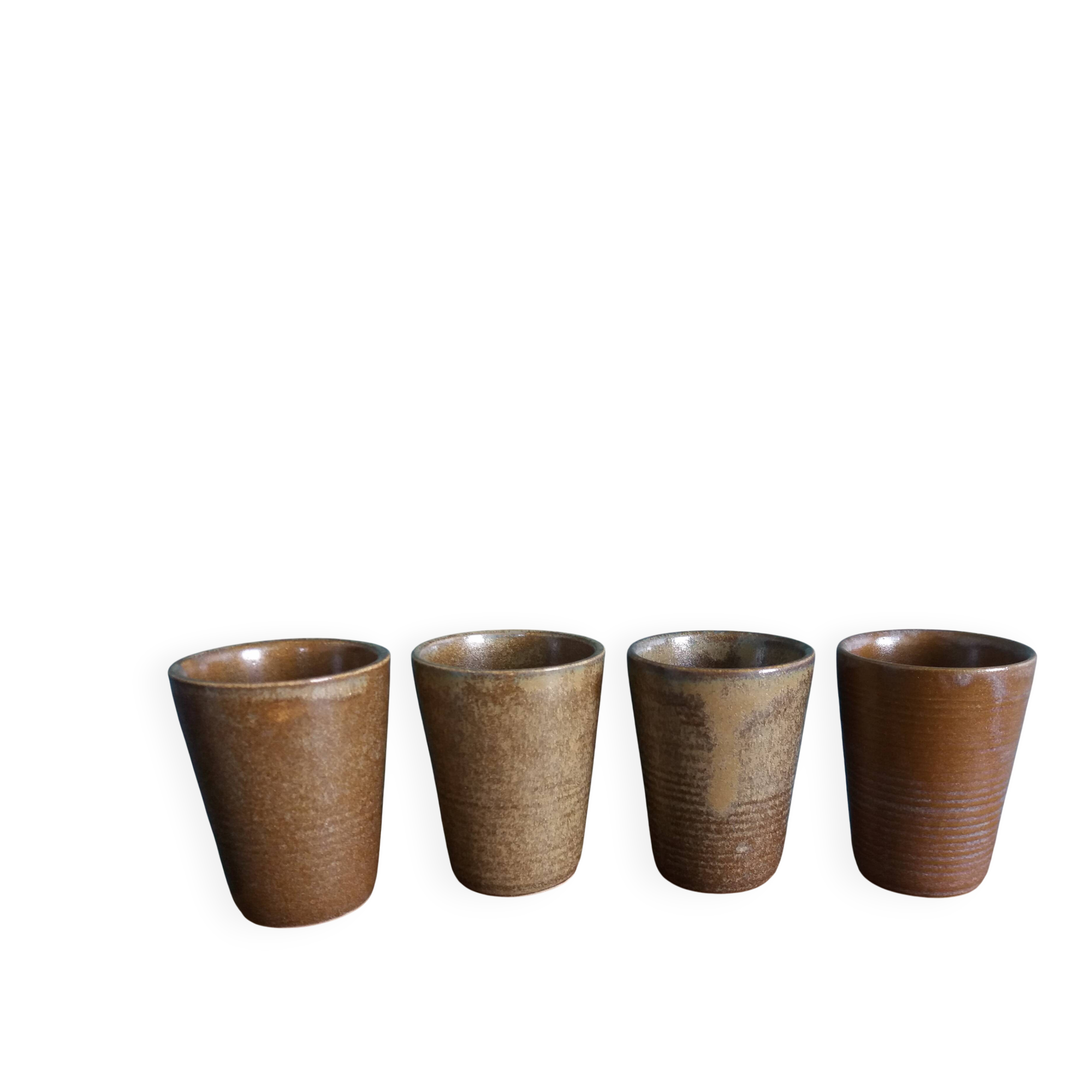 Digoin stoneware mugs, glasses, and cups.