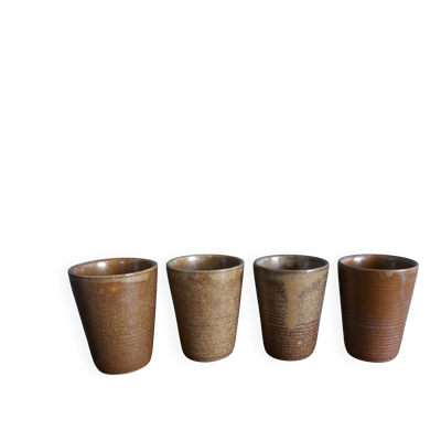 Tasses verres gobelets Digoin en grès émaillé