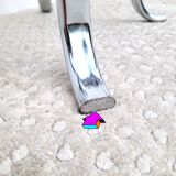 Table harness pedestal table chrome marble 1970