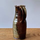 Vintage enameled stoneware pitcher