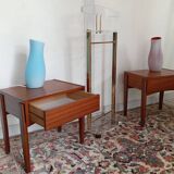 Pair of Scandinavian teak bedside tables