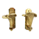Pair of Bronze flower wall lamps, 1970s