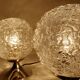 Pair of Vintage Glass Bubble Bedside Lamps
