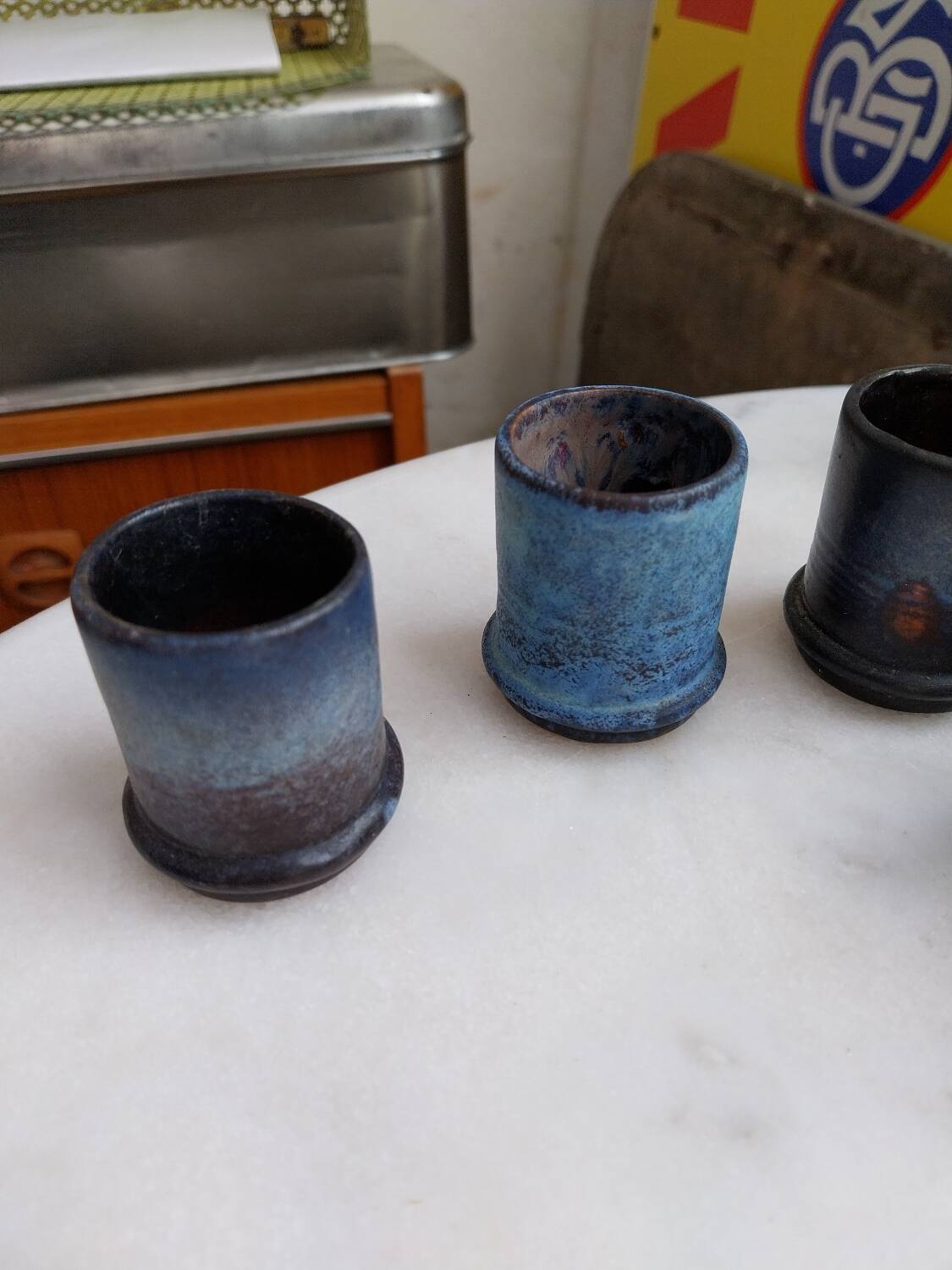 5 ceramic candle holders