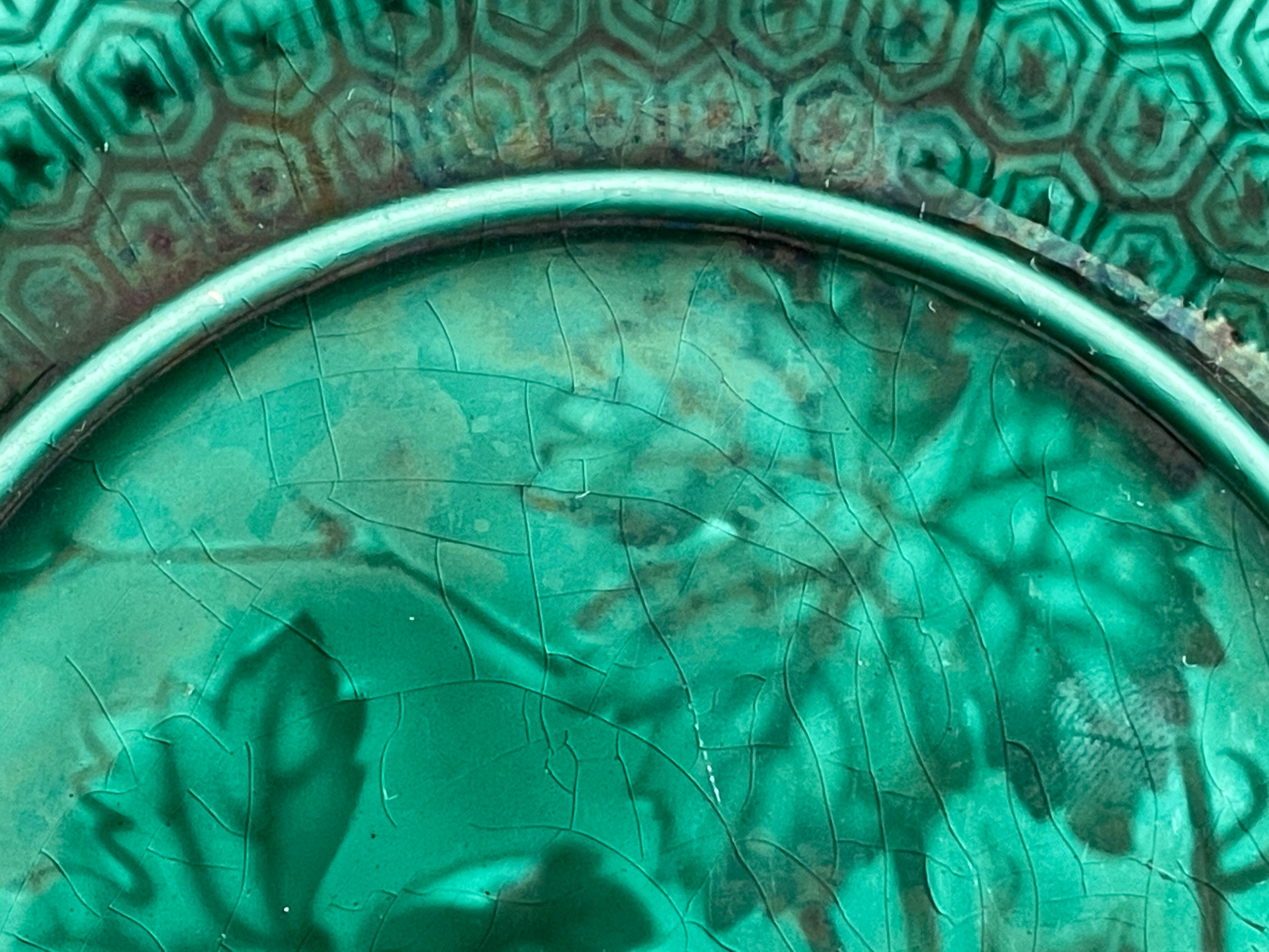 Sarreguemines plate french majolica from the 1870s