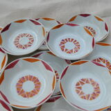 Series of 20 modernist plates Faïencerie de Castres