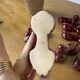 Red poodle ceramic knife holder