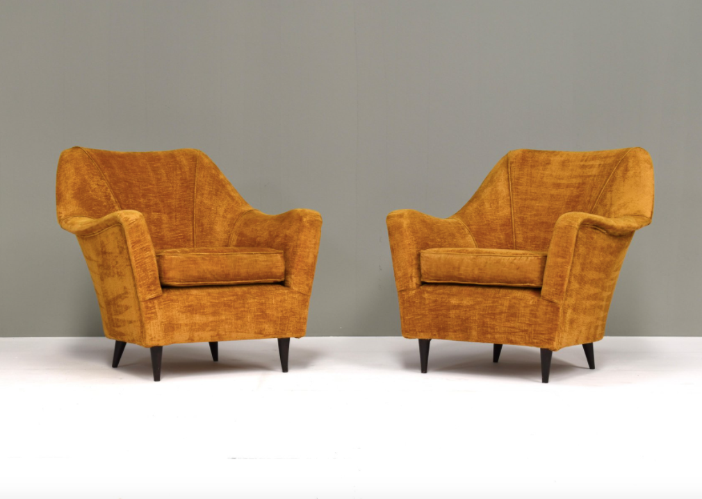 Set of 2 armchairs Italy 1950