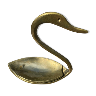 Empty pocket in the shape of a swan Brass Vintage Year 60