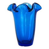 Cobalt glass vase, Danish design, 1970s, made in Denmark