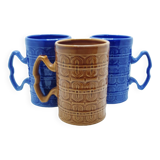 3 chopes à bière en céramique (Angleterre)