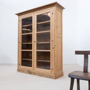 Ancienne bibliothèque 2 portes en bois - Début XXème