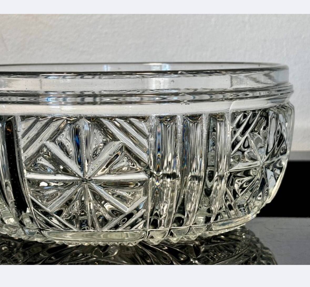 Crystal salad bowl