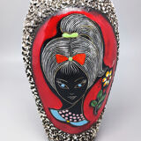 1960s Stunning Lava Vase by Melior, Made in Italy