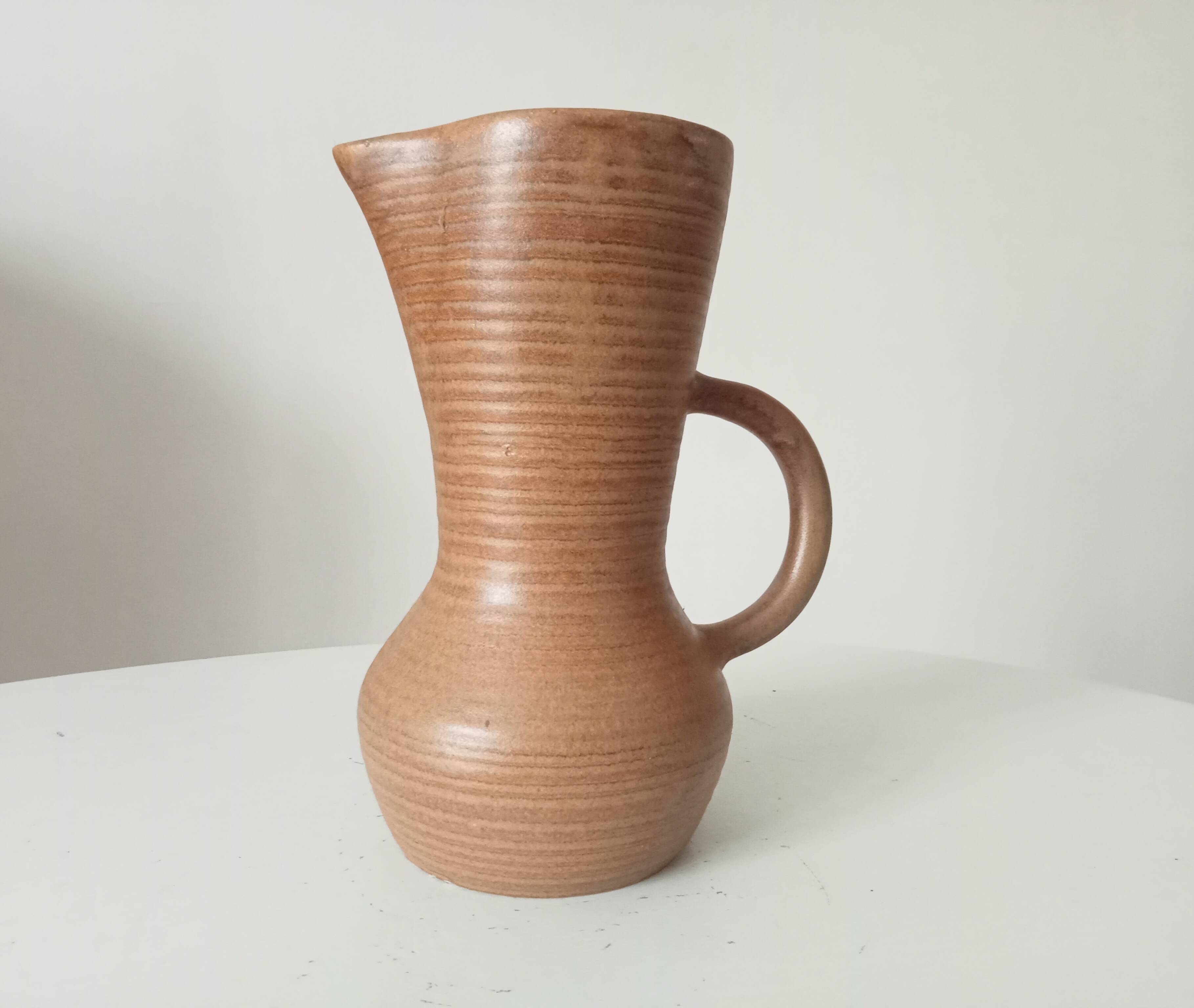 Vintage stoneware jug Digoin free form