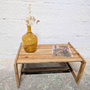 Table basse en pin massif, années 60