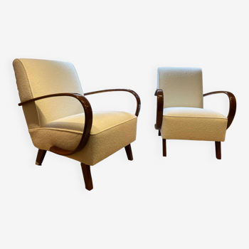 Pair of art deco armchairs by Jindrich Halabala