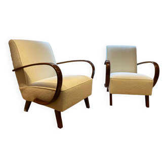 Pair of art deco armchairs by Jindrich Halabala