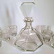Crystal whisky decanter and 8 glasses