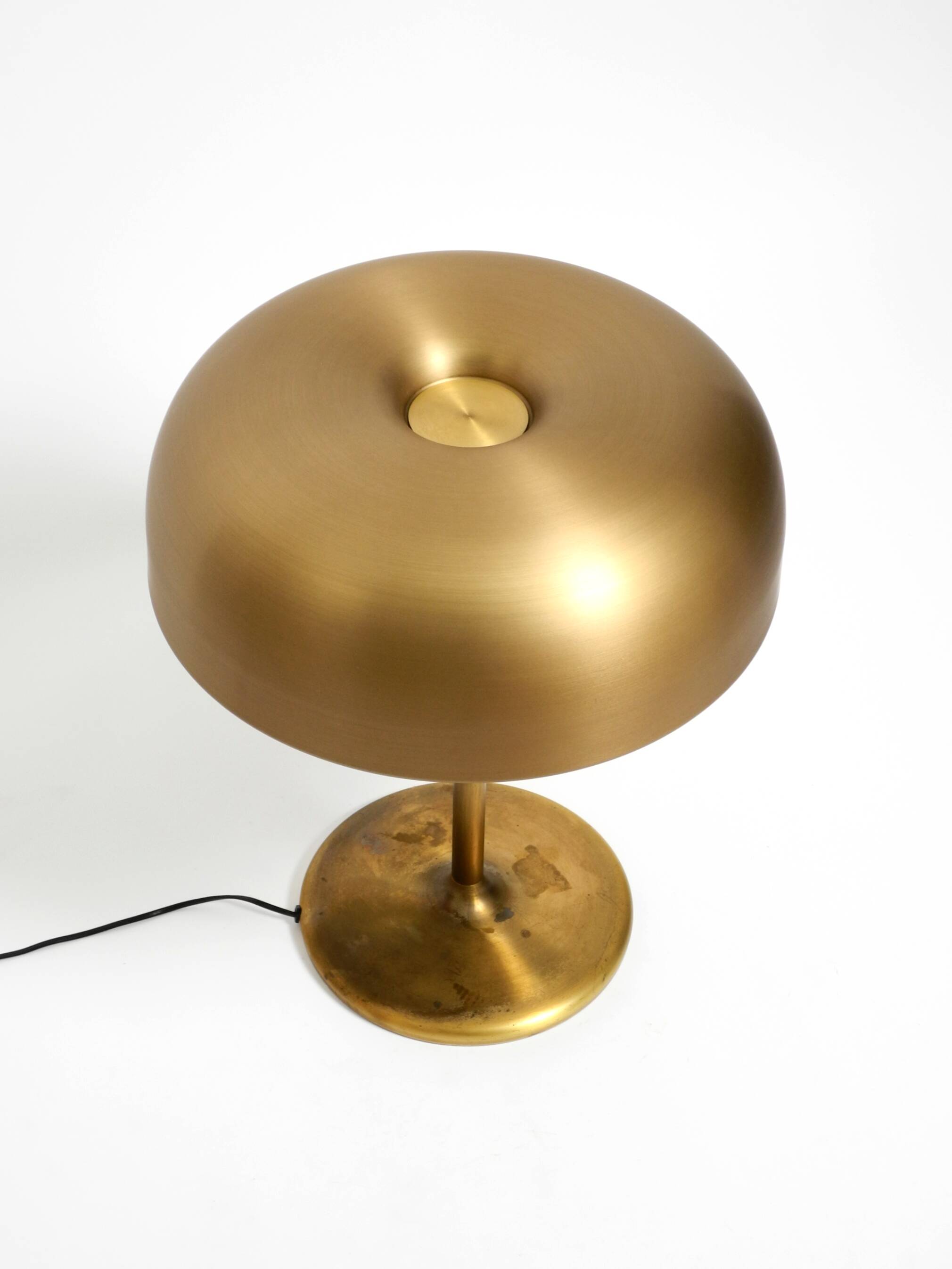 Extraordinary heavy 1960s XXL brass table lamp by Staff with a swivel joint